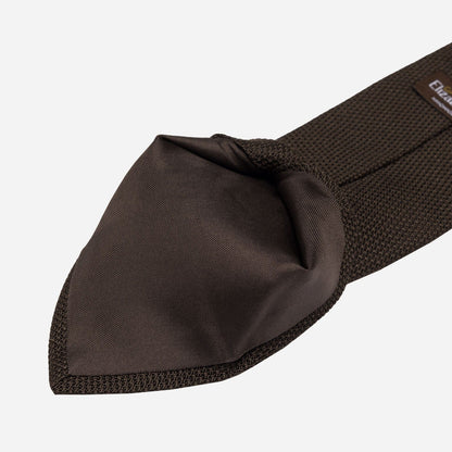 Mocha - Brown Silk Grenadine Tie - Solstik