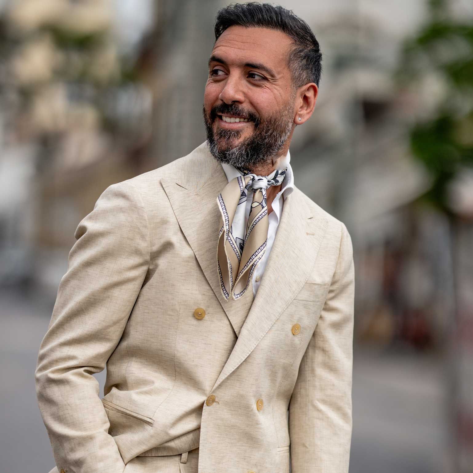 Lombardi - Silk Neckerchief - Sand - Solstik