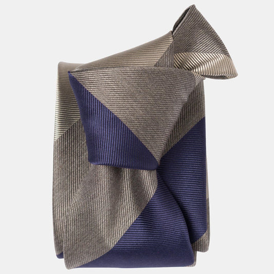Conero - Silk Jacquard Tie - Taupe Grey - Solstik