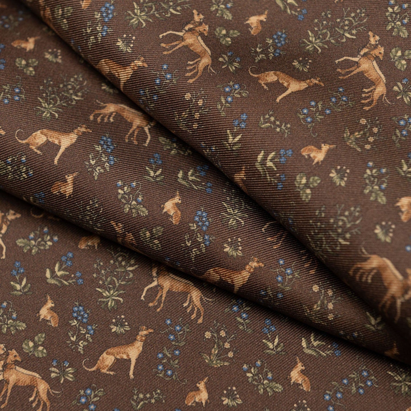 Canis Romanus - Wool Backed Silk Scarf - Oak - Solstik