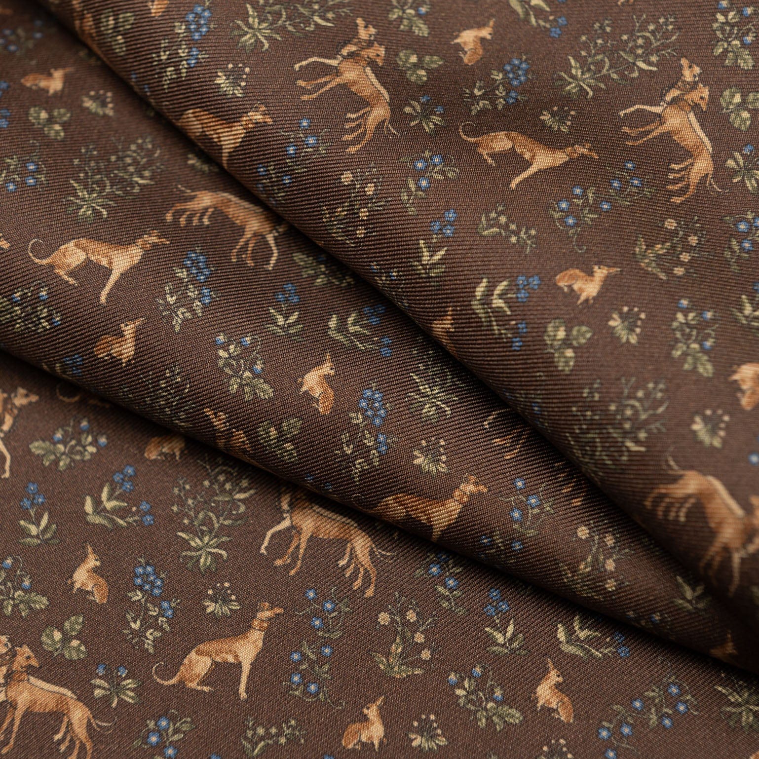 Canis Romanus - Wool Backed Silk Scarf - Oak - Solstik