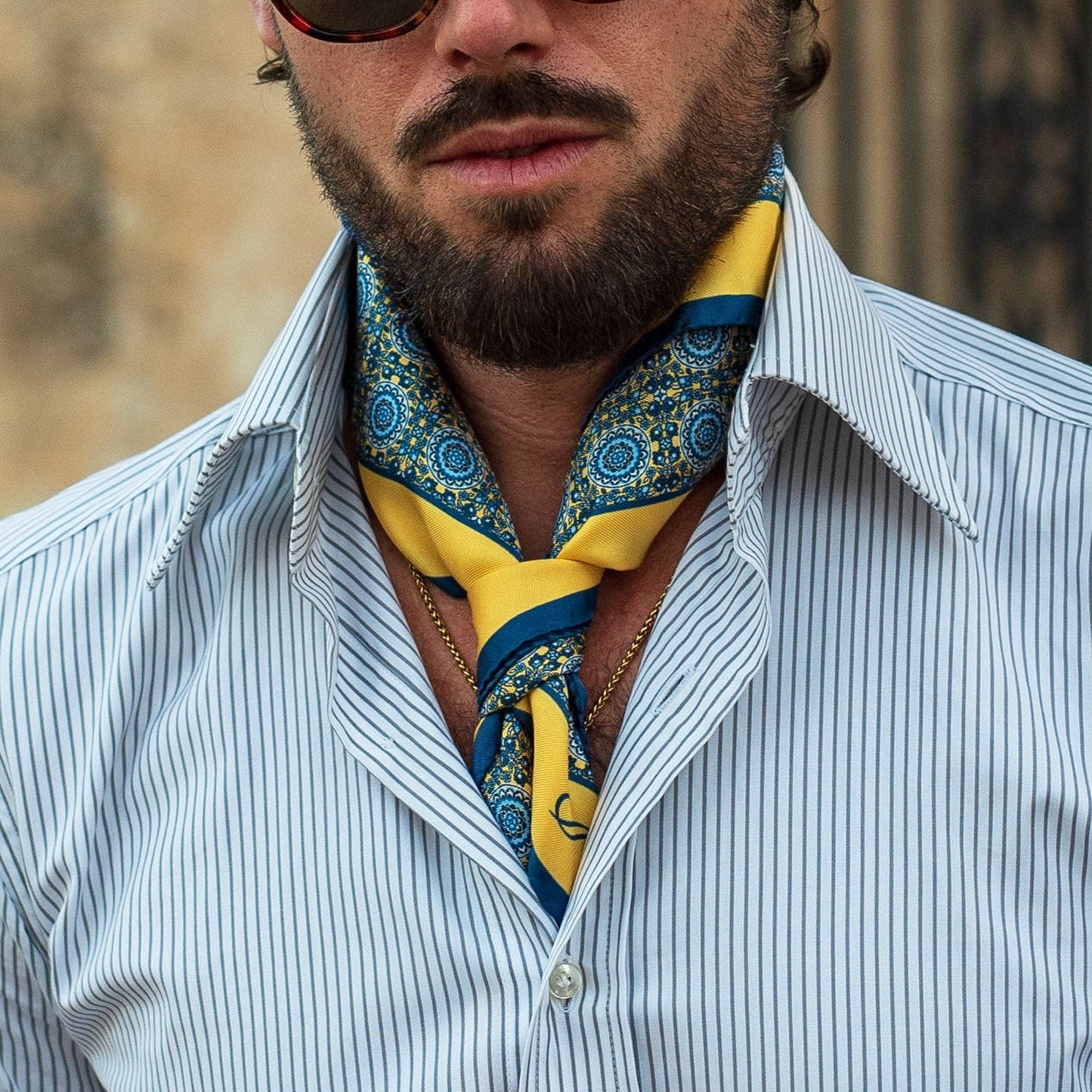 Lucca - Silk Neckerchief - Yellow - Solstik