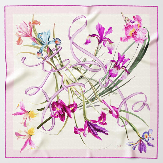 Susanna - Silk Foulard - Pink - Solstik
