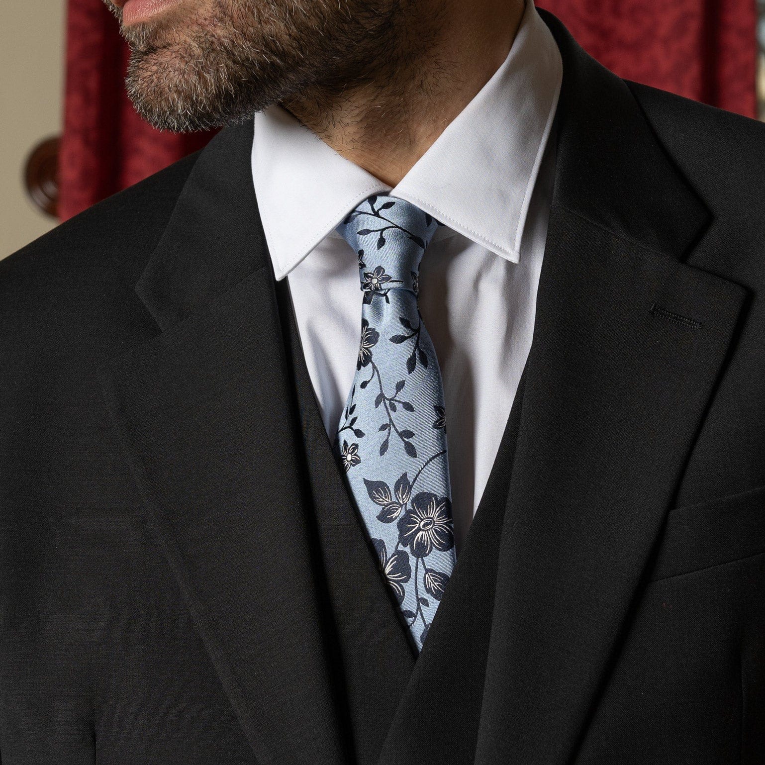Silvio - Silk Jacquard Tie - Sky Blue - Solstik