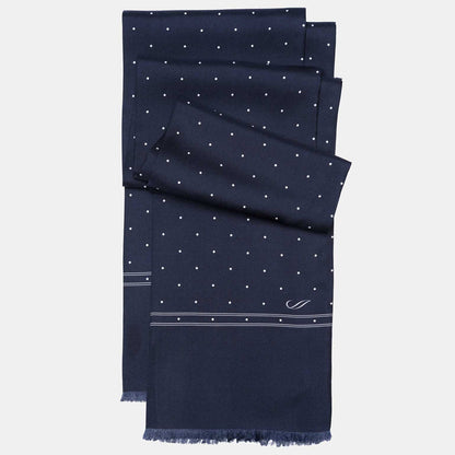 Savona - Slim Silk Scarf - Midnight Blue - Solstik