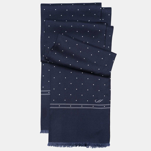 Savona - Slim Silk Scarf - Midnight Blue - Solstik