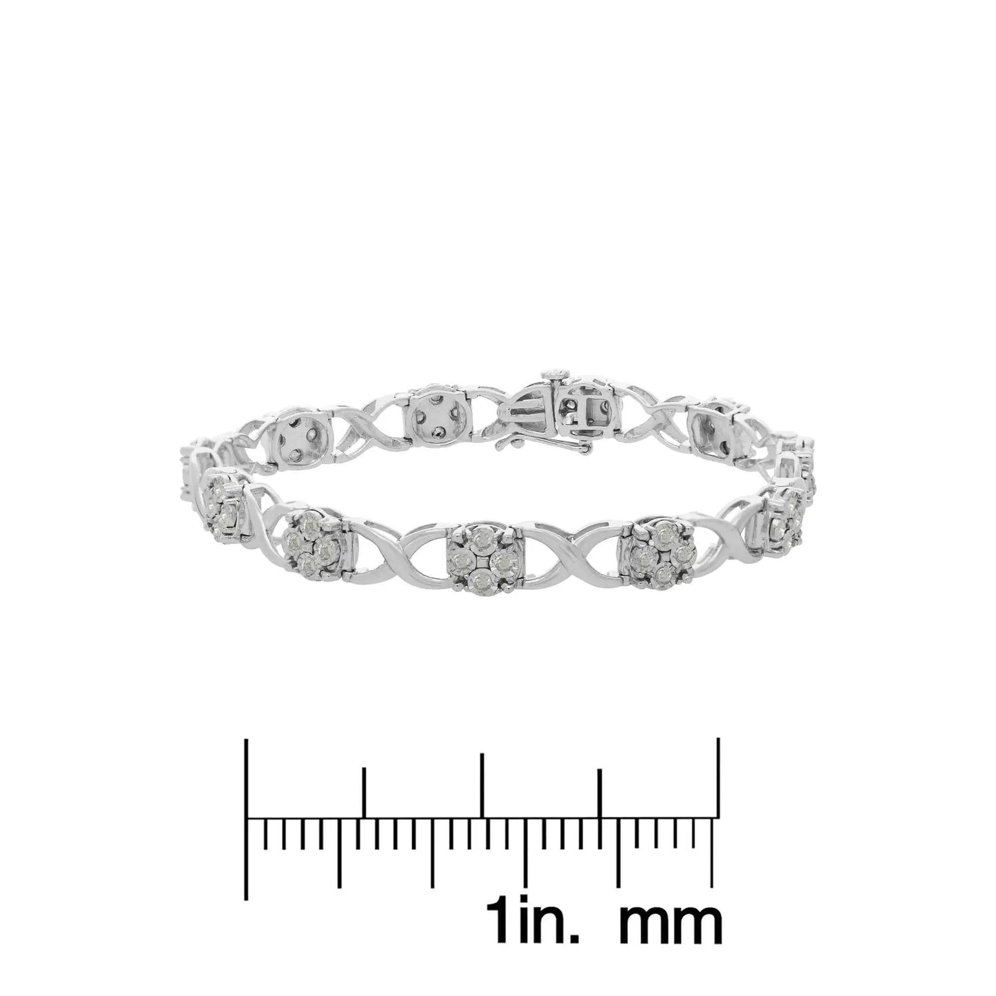 Sterling Silver Diamond Love Bracelet - Solstik