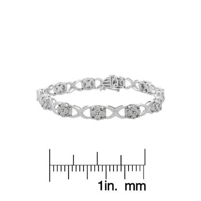 Sterling Silver Diamond Love Bracelet - Solstik