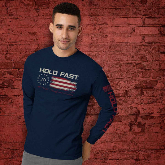 Mens Long Sleeve T-Shirt Seventy Six Flag