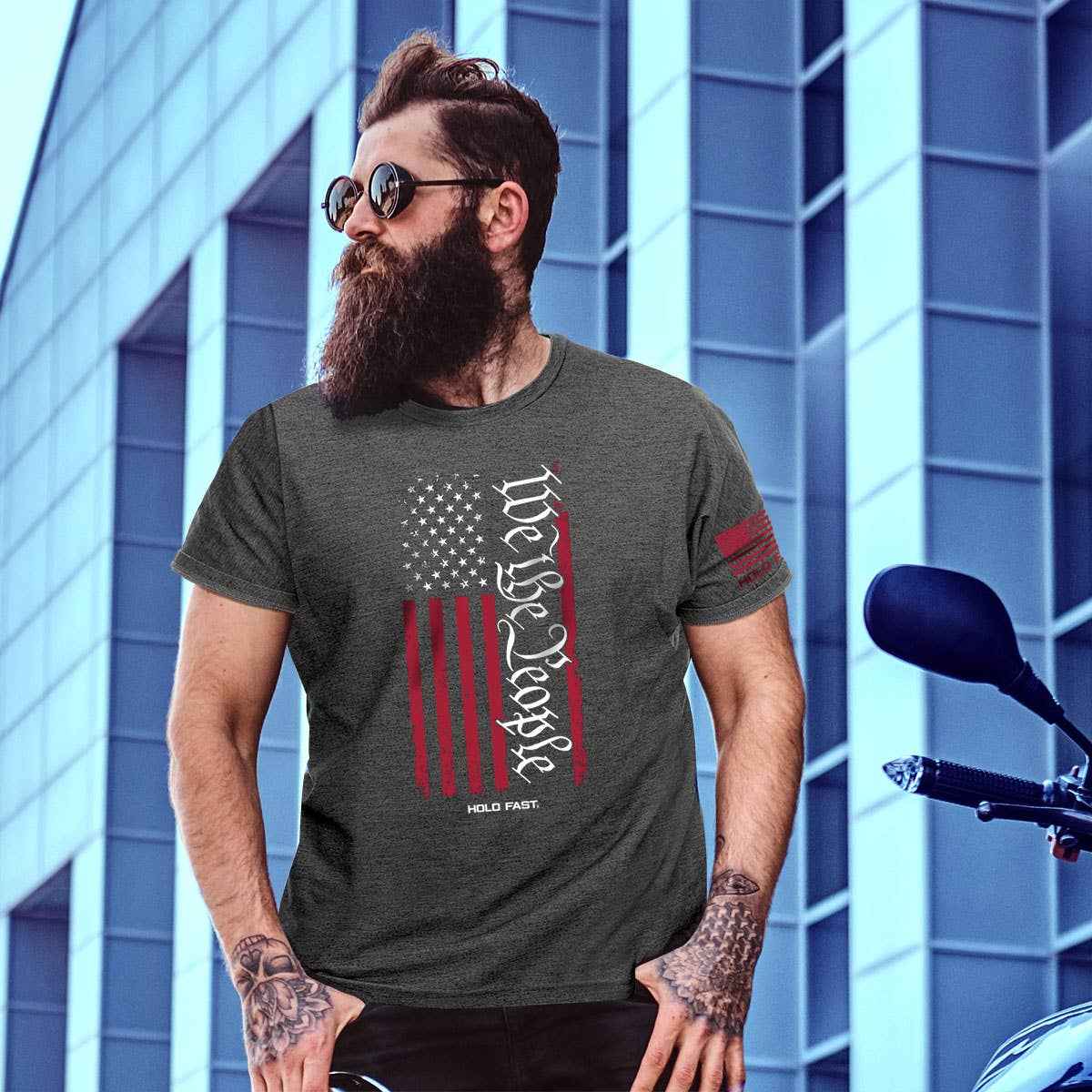 Mens T-Shirt We The People Flag