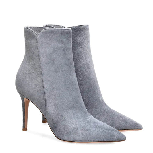 Ladies' Elegant High Heel Pointed Ankle Boots - Solstik