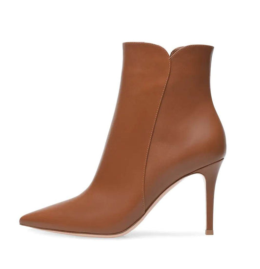 Ladies' Elegant High Heel Pointed Ankle Boots - Solstik