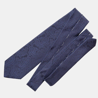Soave - Silk Jacquard Tie - Midnight Blue - Solstik