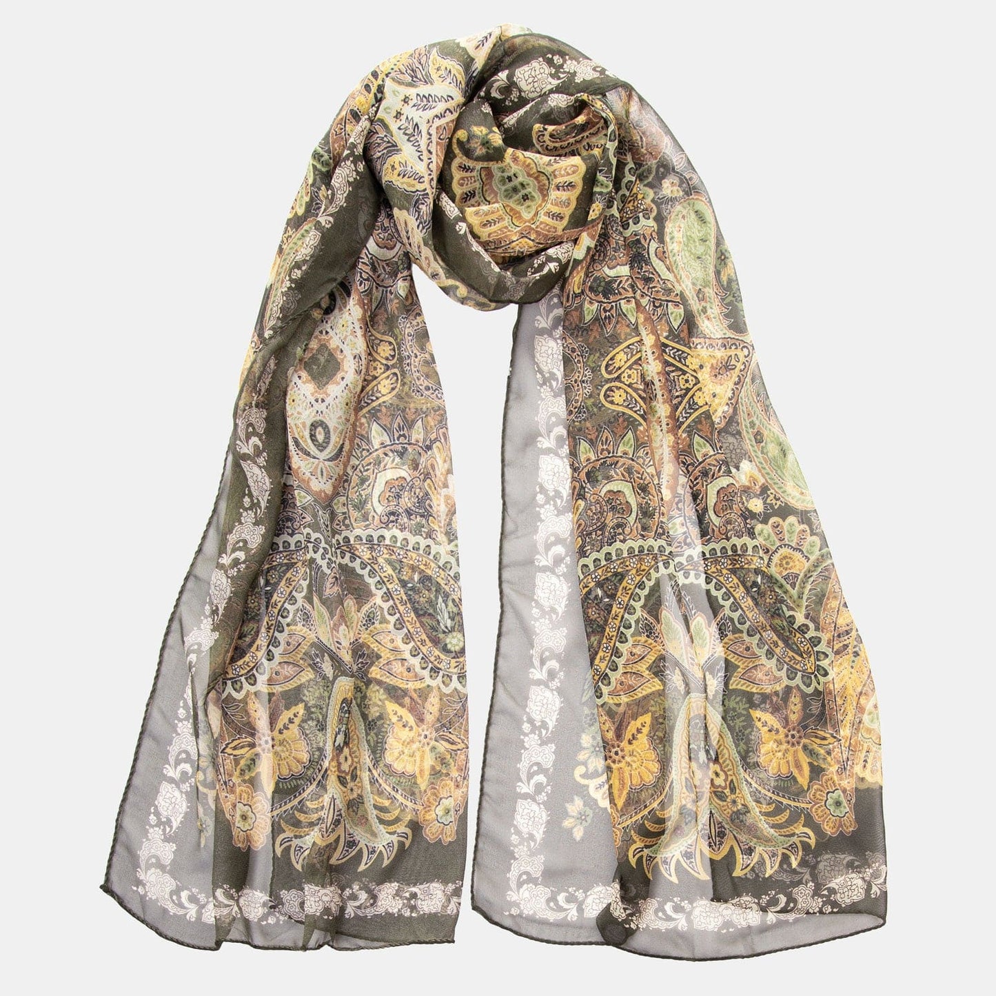 Samira - Long Silk Scarf - Bayberry - Solstik