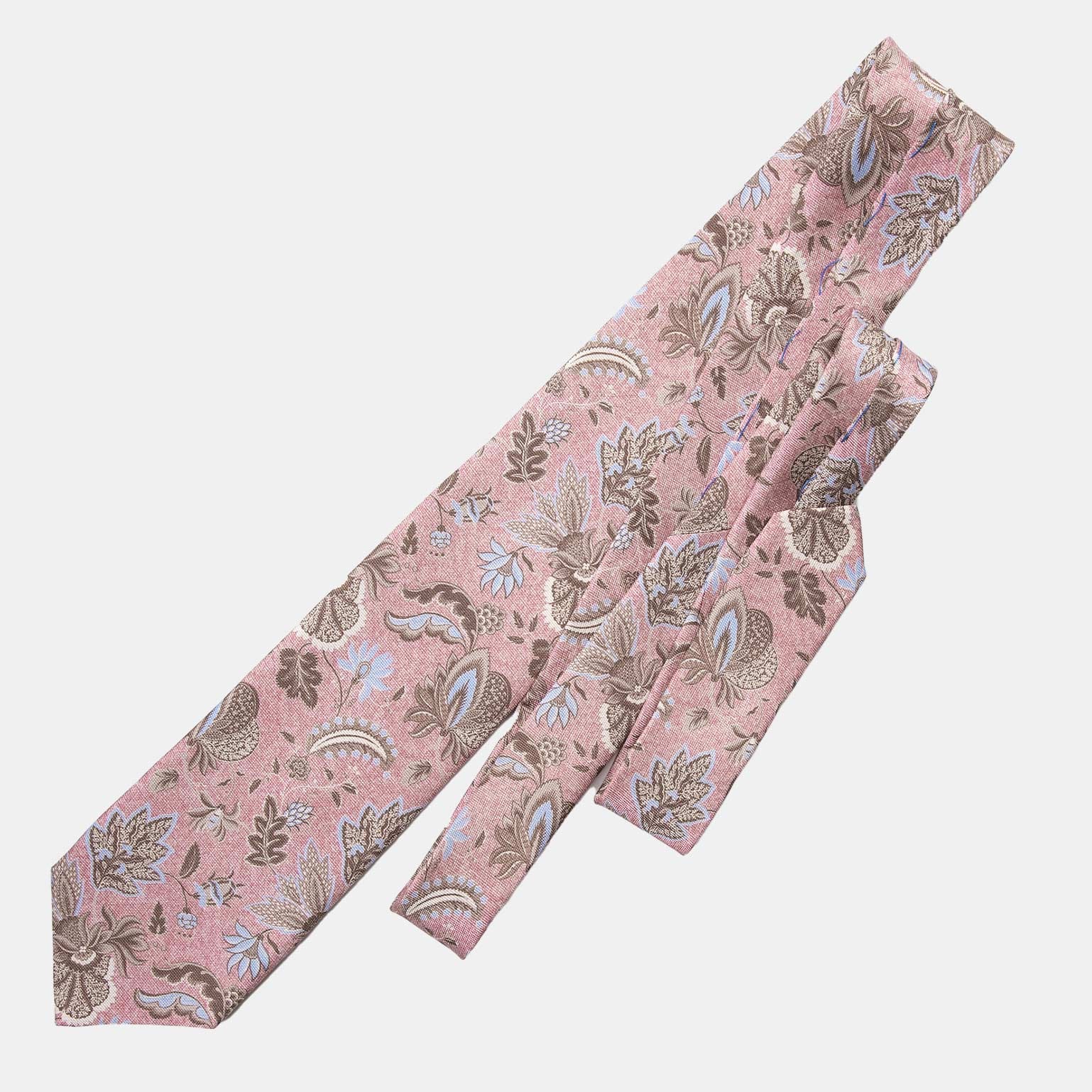 Medici - Printed Silk Tie - Pink - Solstik