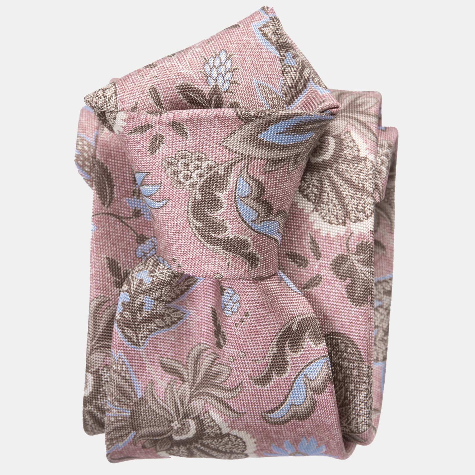 Medici - Printed Silk Tie - Pink - Solstik