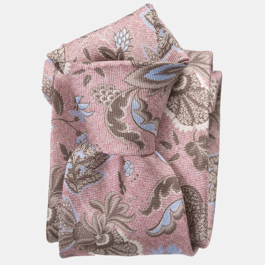 Medici - Printed Silk Tie - Pink - Solstik