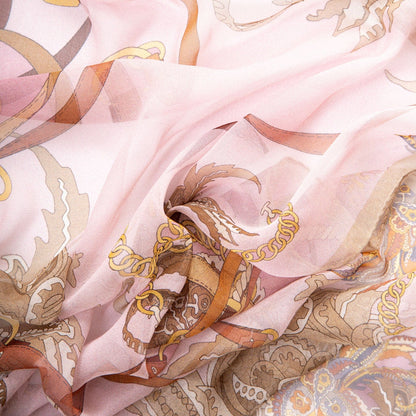 Alessandra - Long Silk Scarf - Cameo Pink - Solstik