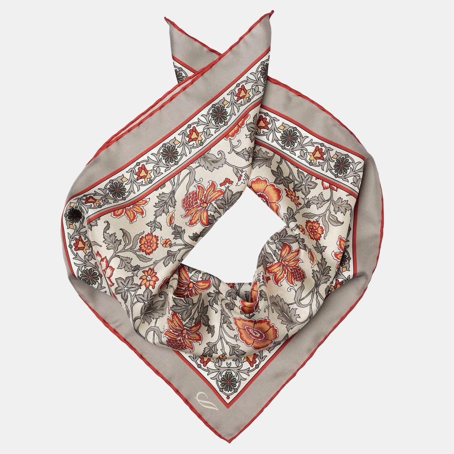 Carrara - Silk Neckerchief - Rosewood - Solstik