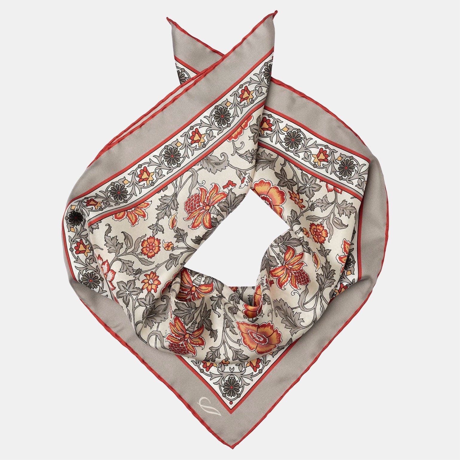 Carrara - Silk Neckerchief - Rosewood - Solstik