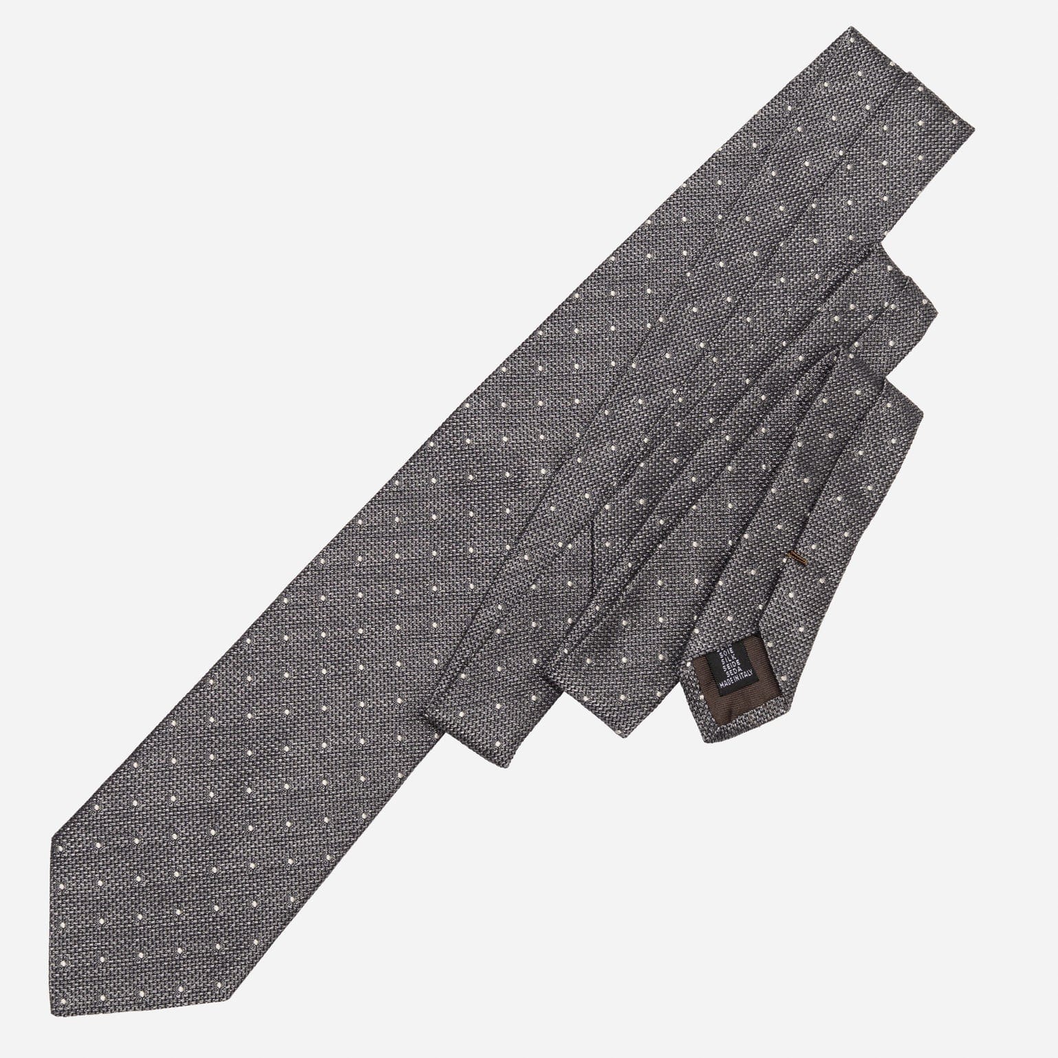 Mattei - Silk Grenadine Tie - Grey - Solstik
