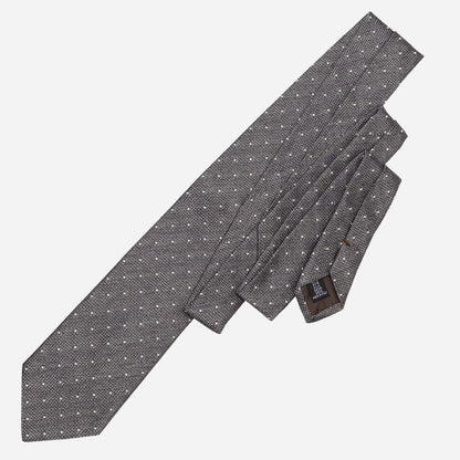 Mattei - Silk Grenadine Tie - Grey - Solstik