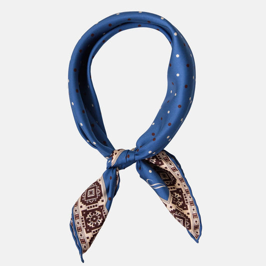 Bergamo - Silk Neckerchief - Blue - Solstik