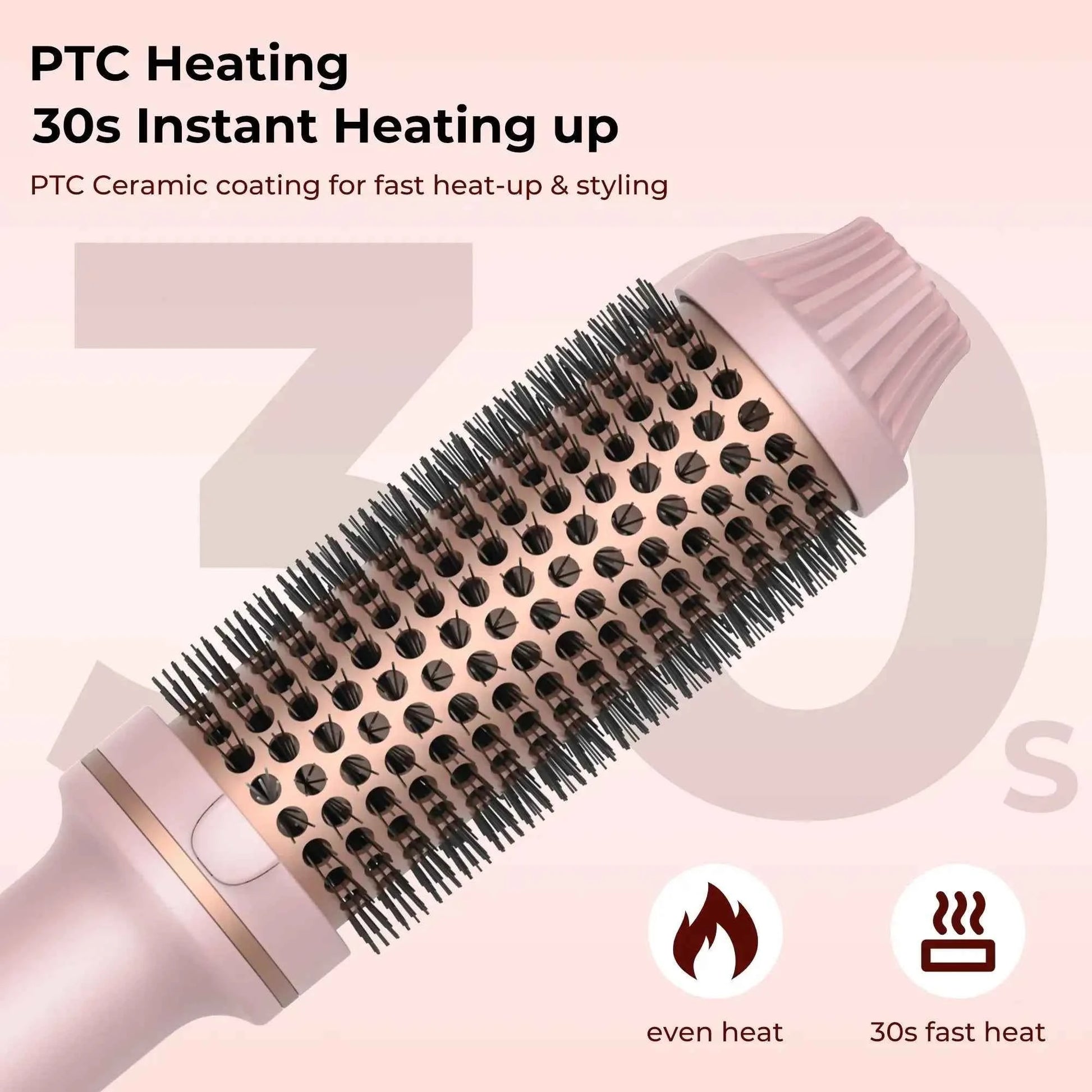 Solstik Professional Hair Curler Brush with Heat Control
