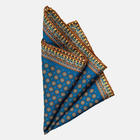 Imola - Silk Pocket Square - Prussian Blue - Solstik