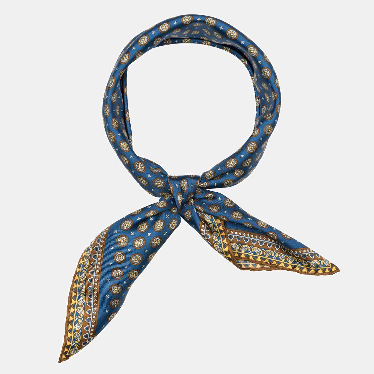Toscana - Silk Neckerchief - Prussian Blue - Solstik