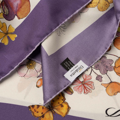 Flora - Silk Foulard - Violet - Solstik