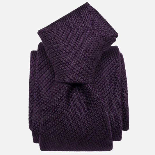 Plum - Silk Grenadine Tie - Solstik