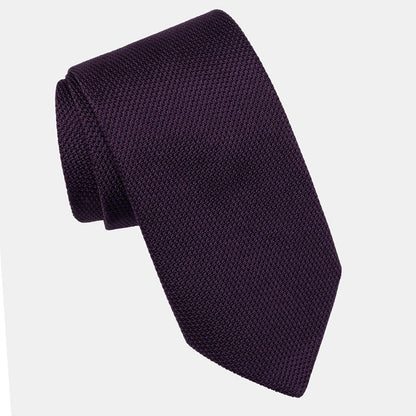 Plum - Silk Grenadine Tie - Solstik