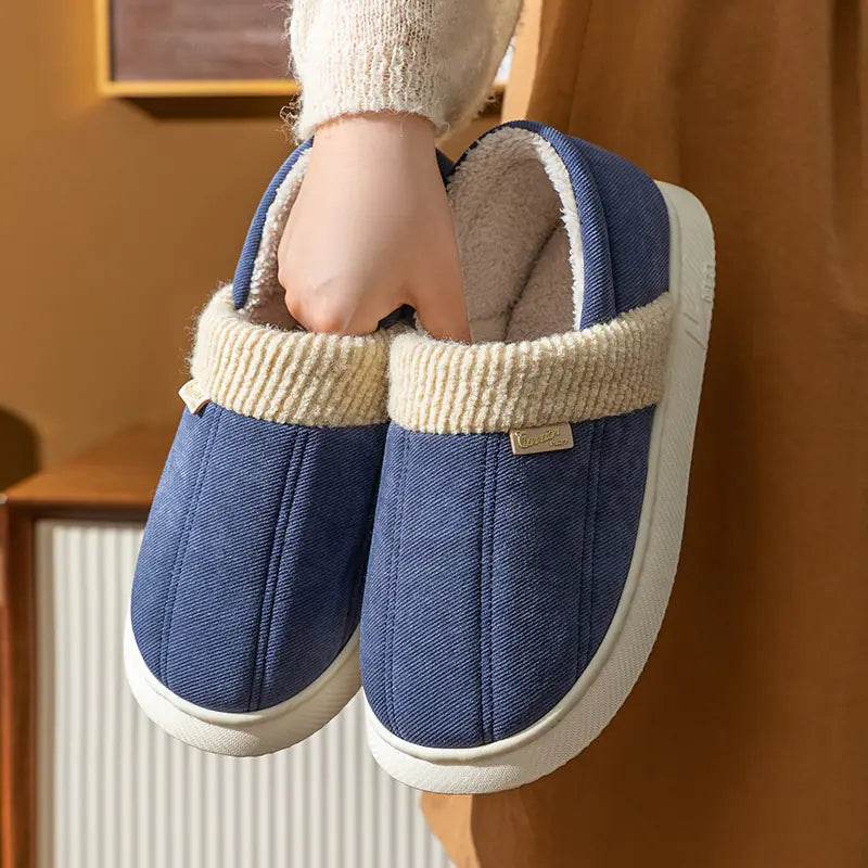 Women's Anti-Slip Cotton Slippers for Home Use - Solstik