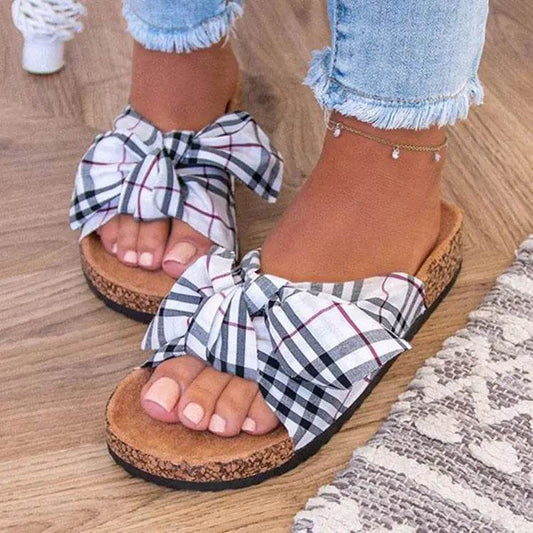 Chic Leopard Bowknot Summer Sandals - Solstik