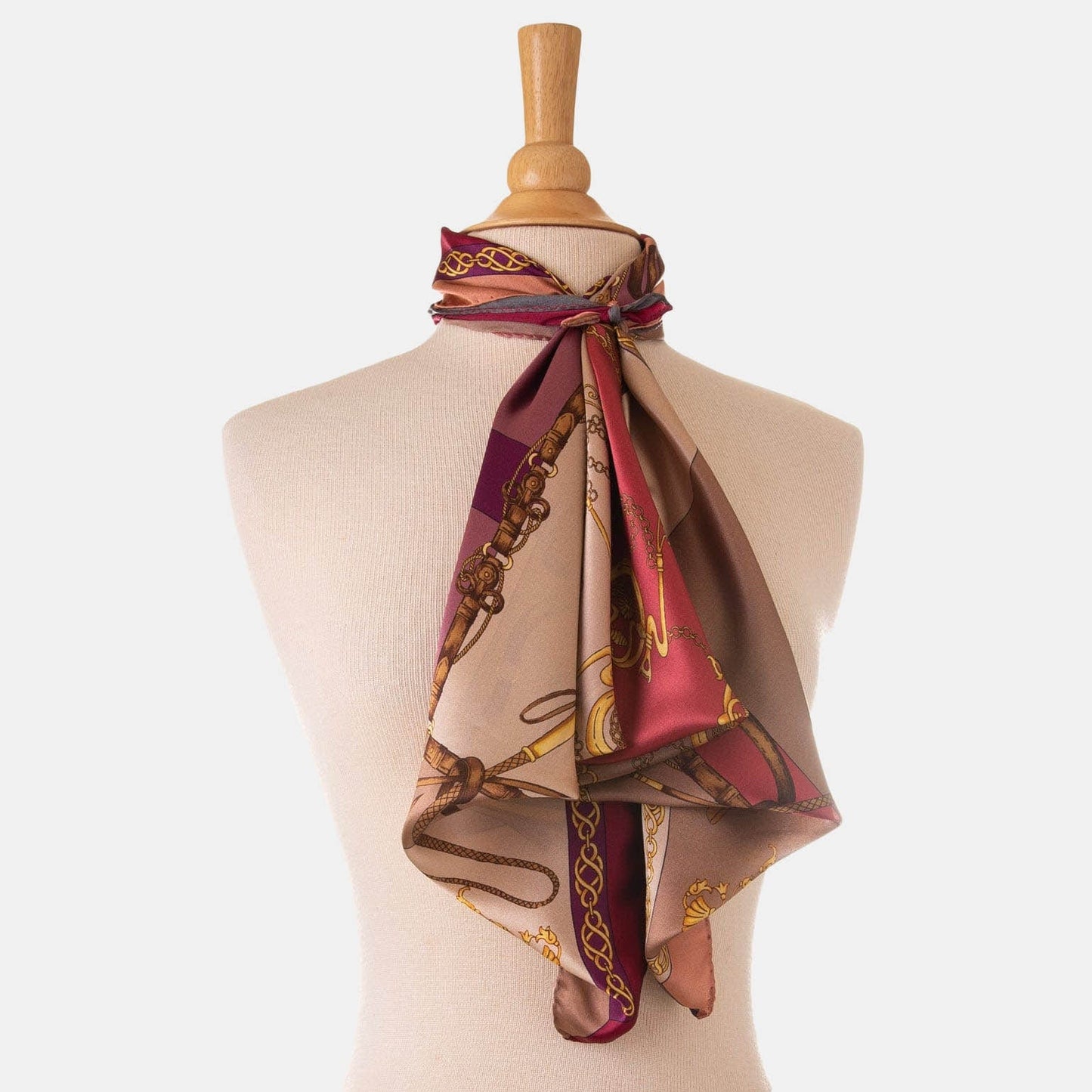 Gabriella - Silk Foulard - Rosewood - Solstik