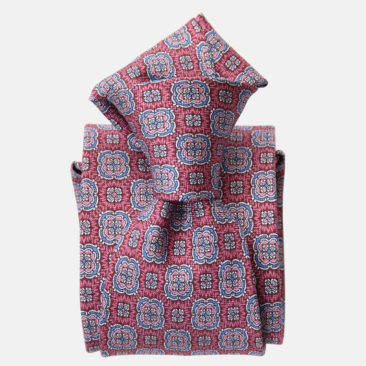 Veneto - Printed Silk Tie - Claret Red - Solstik