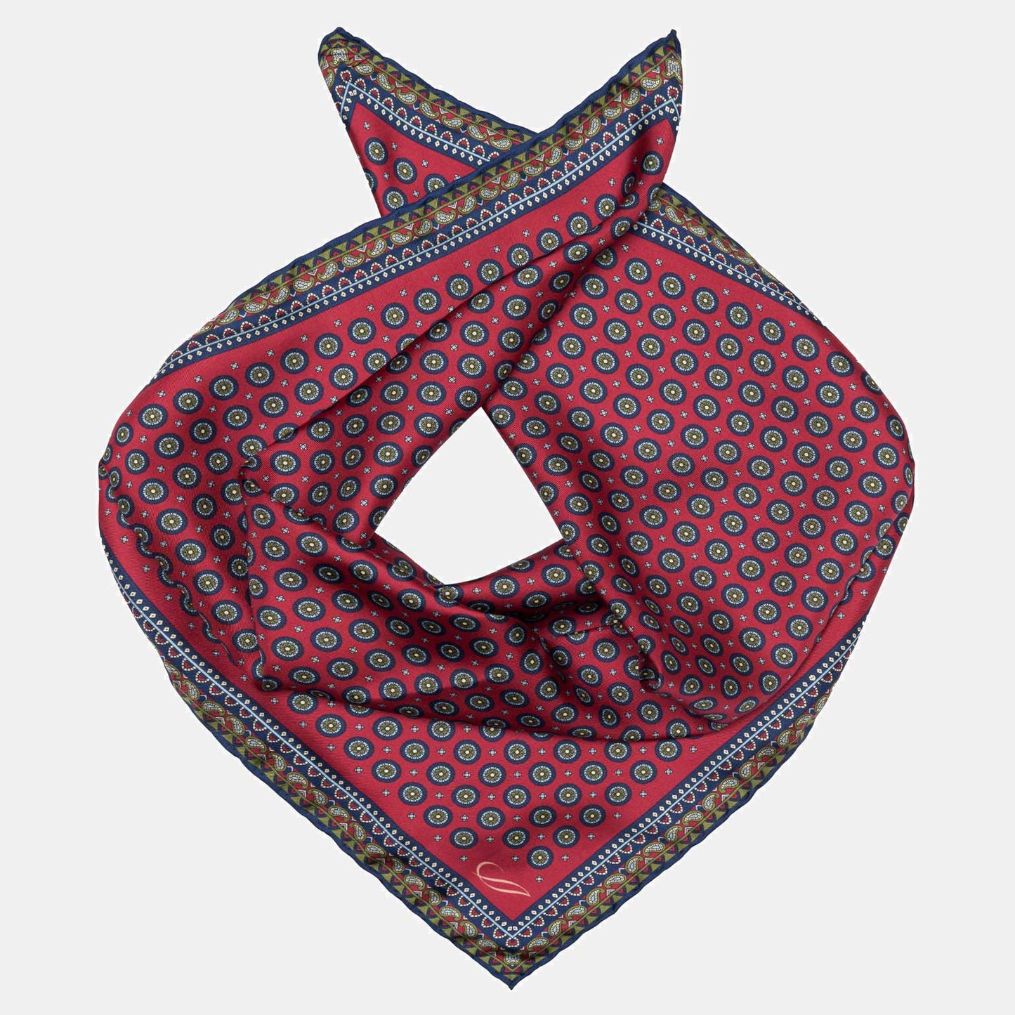 Toscana - Silk Neckerchief - Cranberry - Solstik