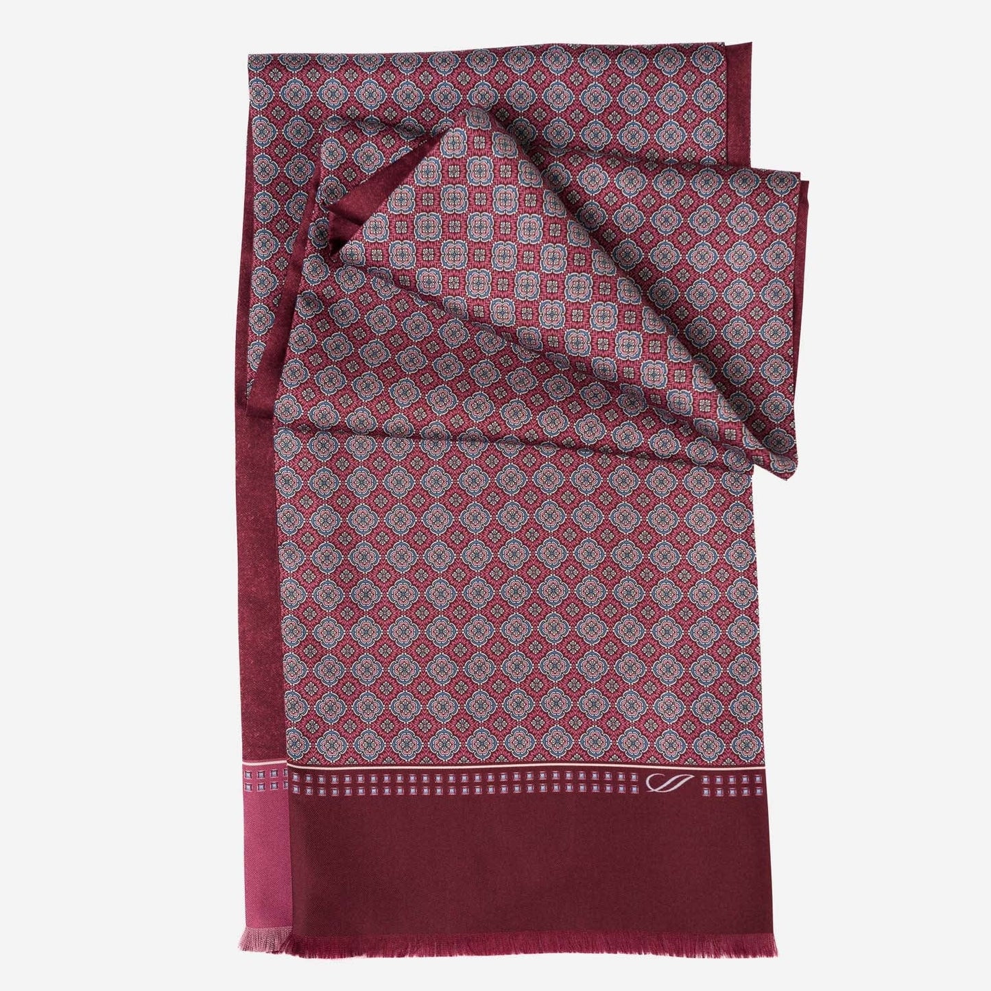 Palazzo - Reversible Silk Scarf - Claret Red - Solstik