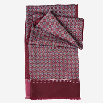 Palazzo - Reversible Silk Scarf - Claret Red - Solstik