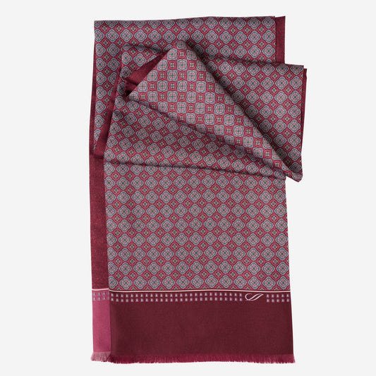 Palazzo - Reversible Silk Scarf - Claret Red - Solstik