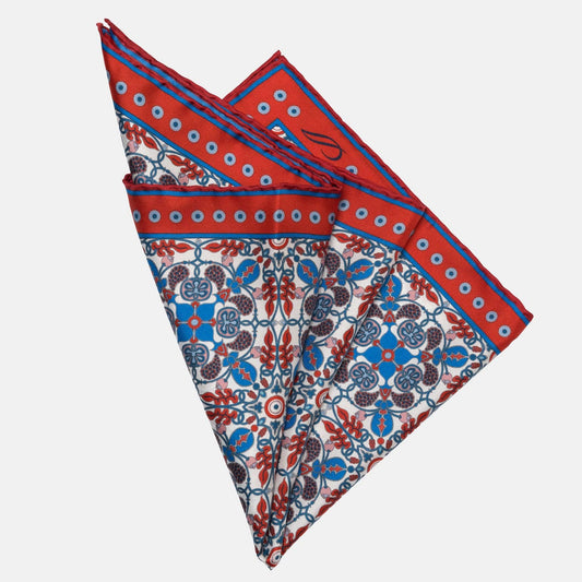 Nebbiolo - Silk Pocket Square - Red - Solstik