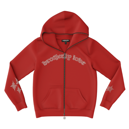 BL WEBSTAR FULL ZIP HOODIE (RED/WHITE)