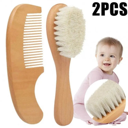 Wooden Baby Bath Comb Set with Airbag Massage Brush