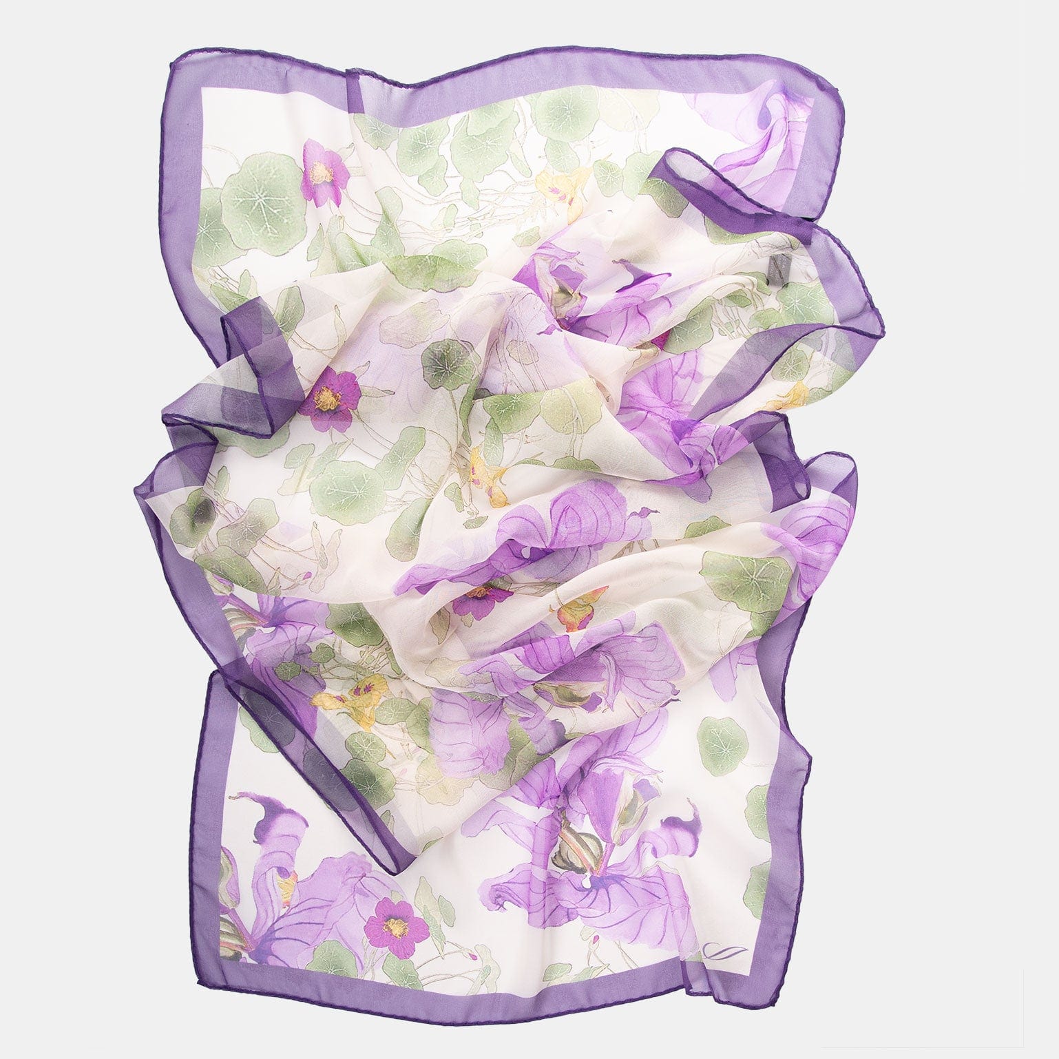 Monique - Long Silk Scarf - Lavender - Solstik
