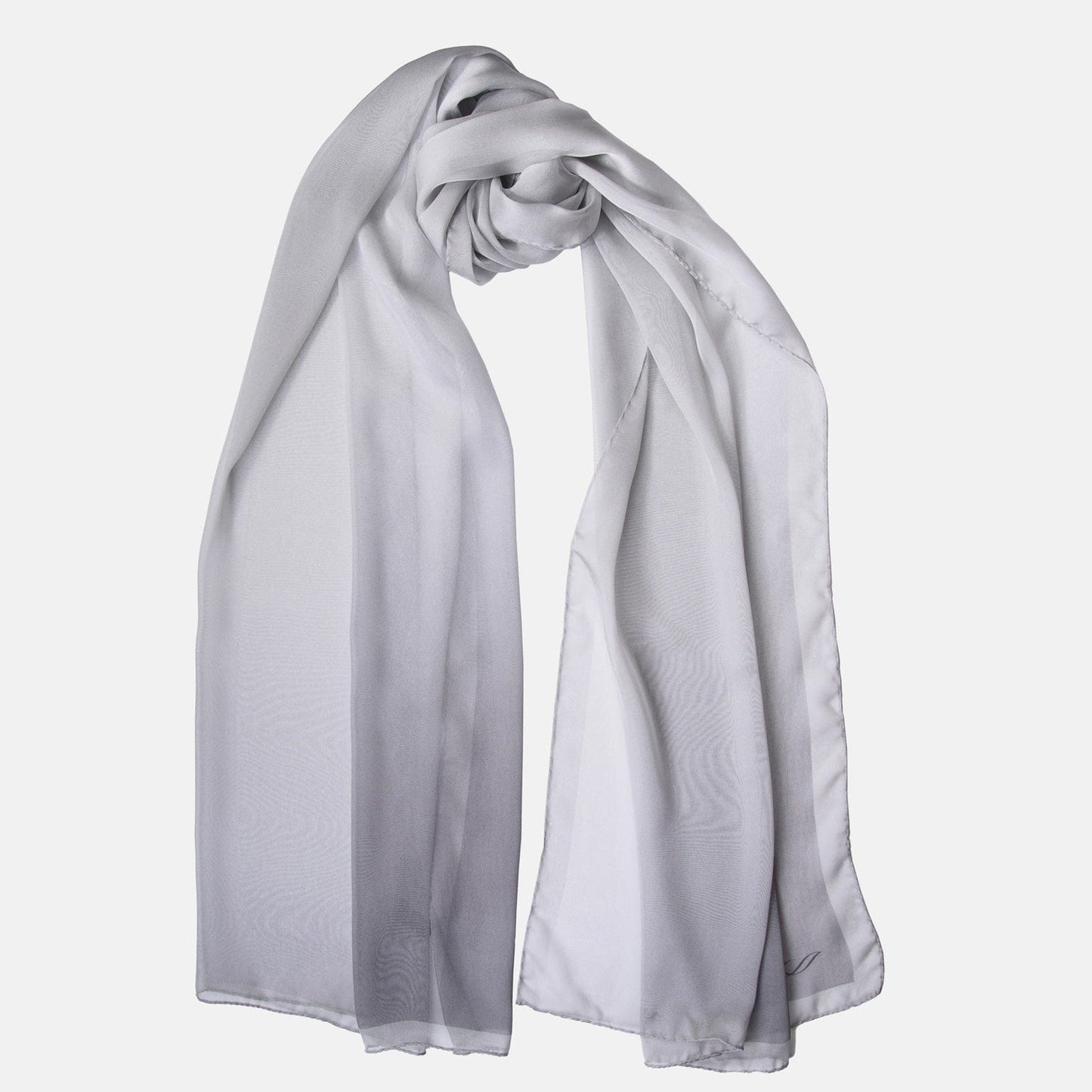 Sophia - Silk Scarf Shawl - Silver Pearl - Solstik