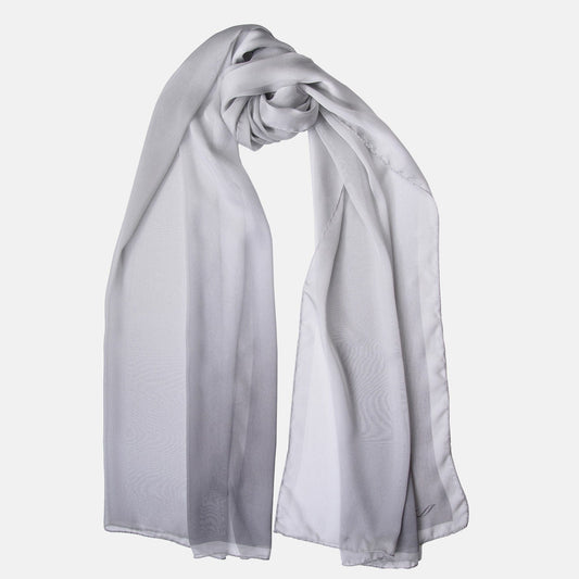 Sophia - Silk Scarf Shawl - Silver Pearl - Solstik
