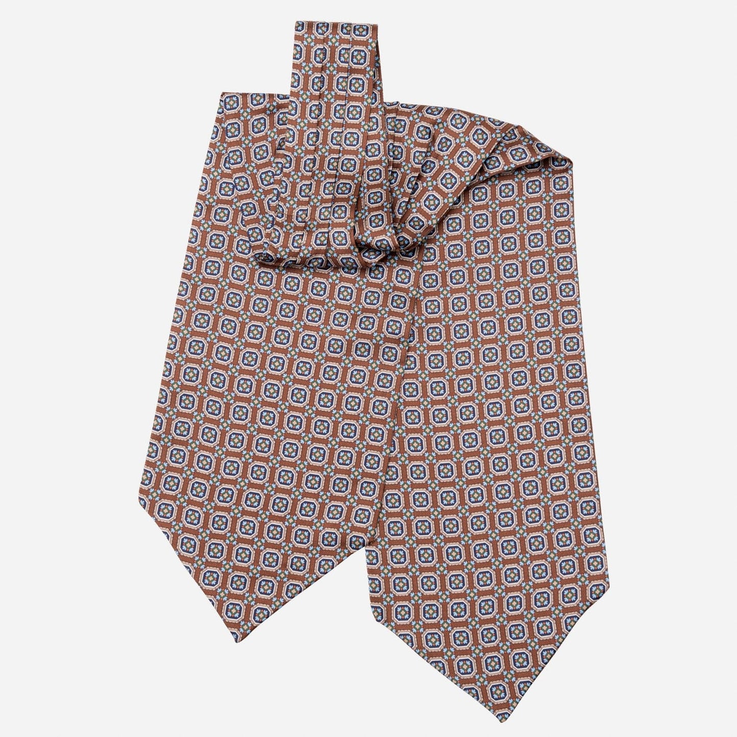 Barberini - Silk Ascot Cravat Tie - Chocolate - Solstik