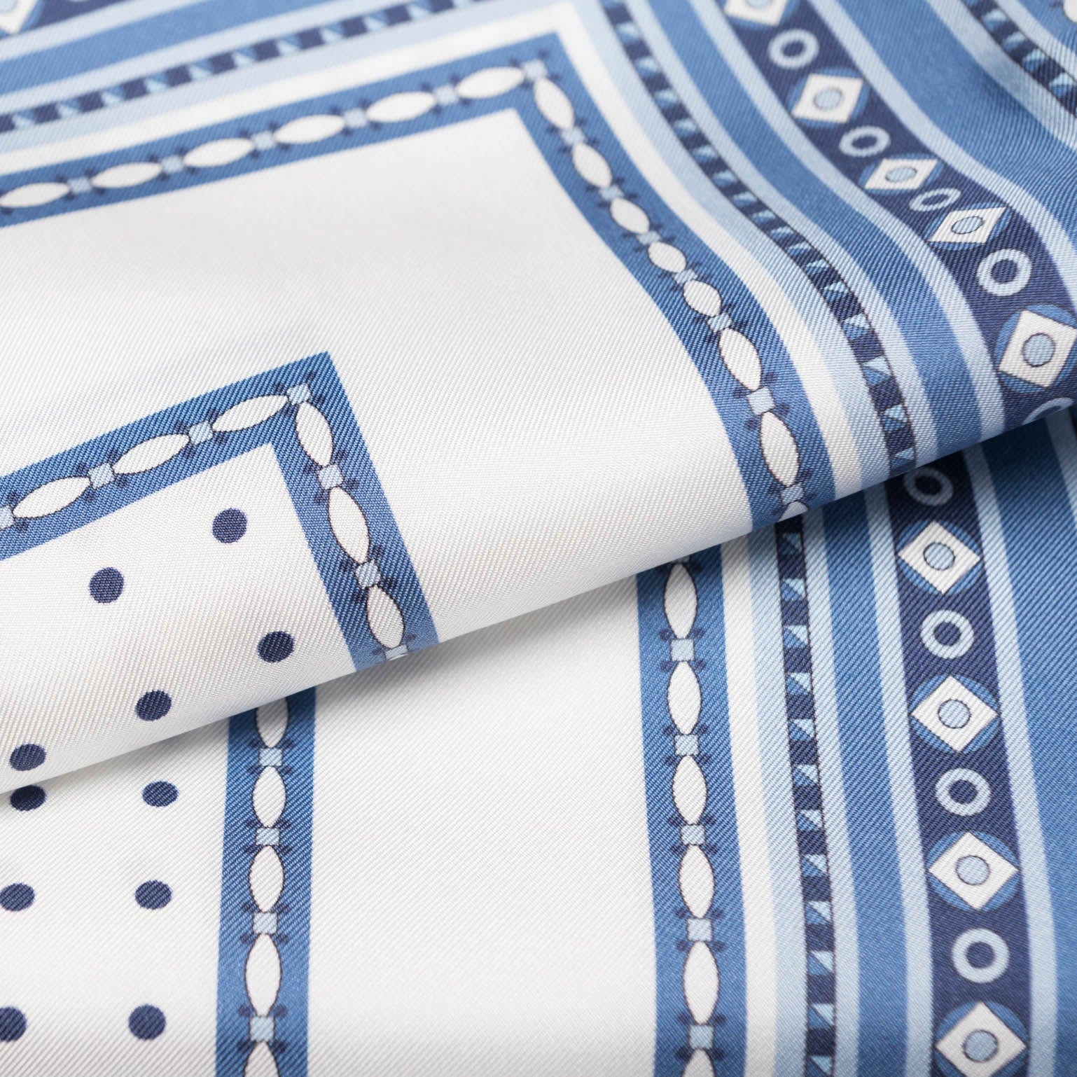 Pois - Silk Pocket Square - Blue - Solstik