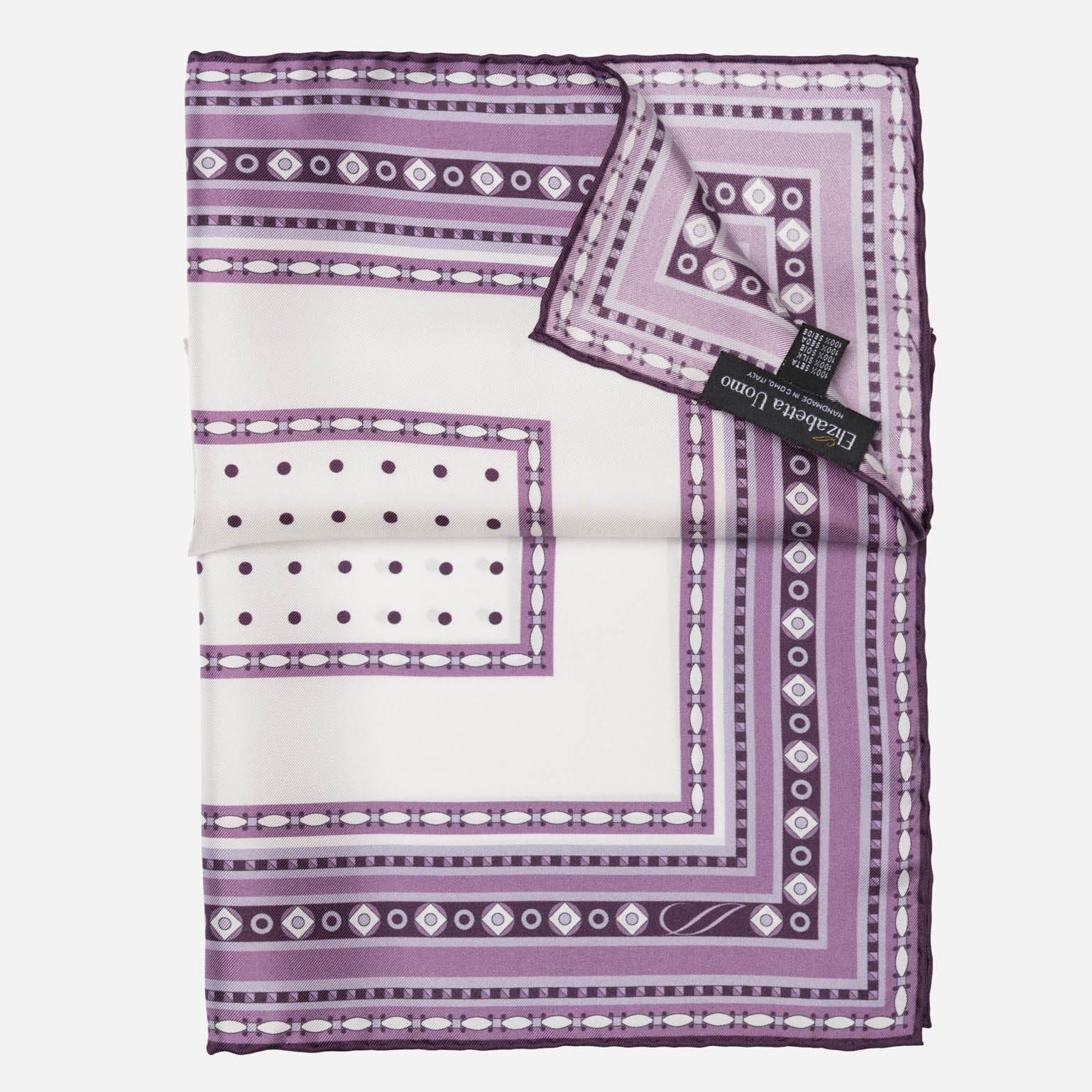 Pois - Silk Pocket Square - Lilac - Solstik